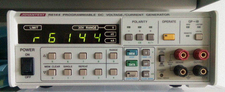 The Advantest R6144 programmable DC voltage/current source