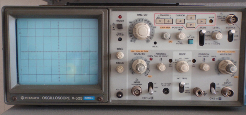 The Hitachi V-525 50MHz Oscilloscope