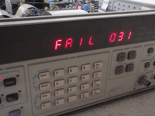 Hewlett-Packard HP-3325b: First display: FAIL 31