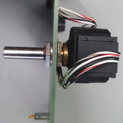Optical encoder after adding and extra nut to reduce front panel protrusion