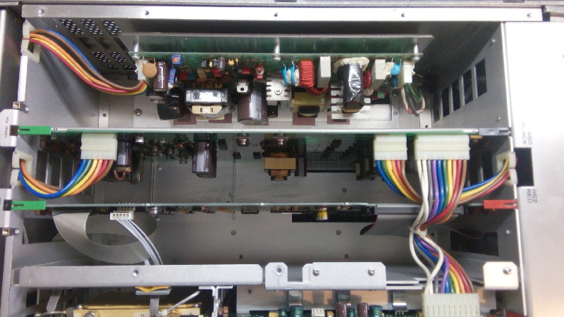 The HP4396B power supply and video boards section