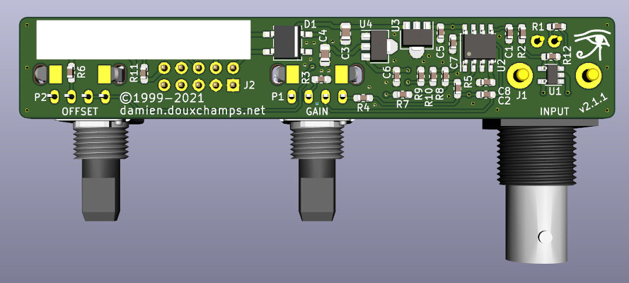 Tiny pH-meter render: KiCAD 3D awesomeness for SMD side