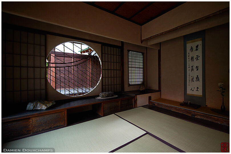 Room with a round window
