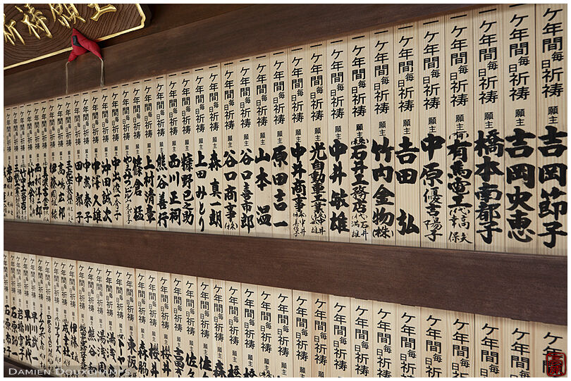 List of benefactor names (Tanukidanisan-fudoin 狸谷山不動院‎)