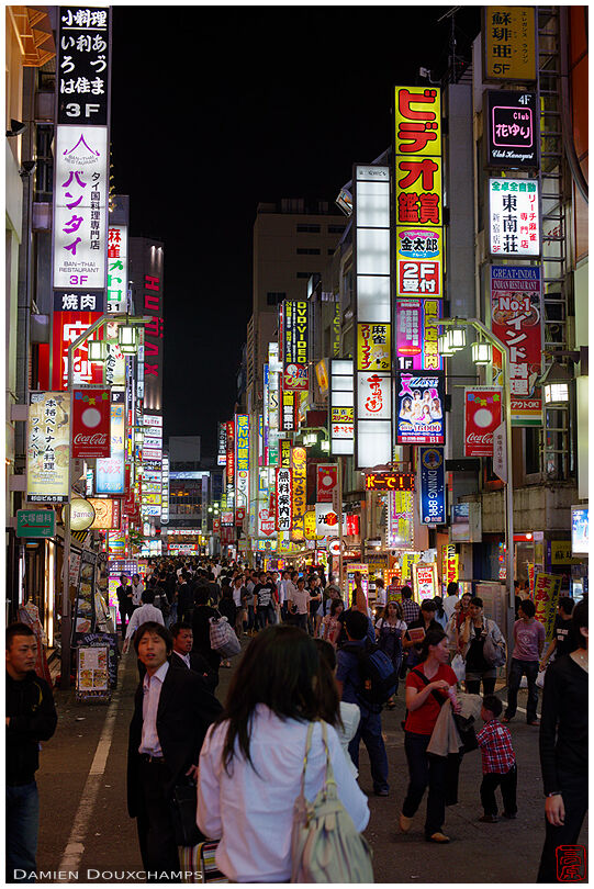 Shinjuku, the night life district of Tokyo, Japan