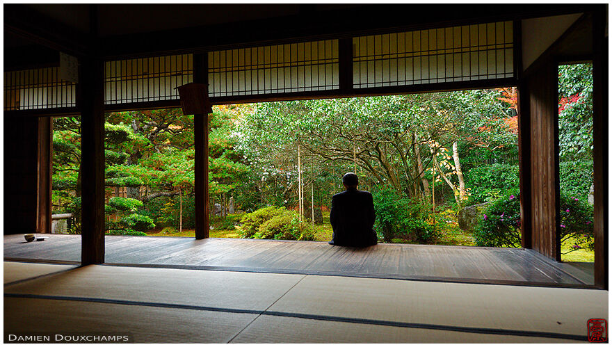 Meditating in Jizo-in (地蔵院)