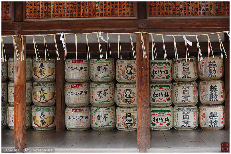 Sake barrels, Yoshida shrine