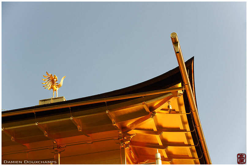Roof detail of Golden pavilion, Kinkaku-ji temple