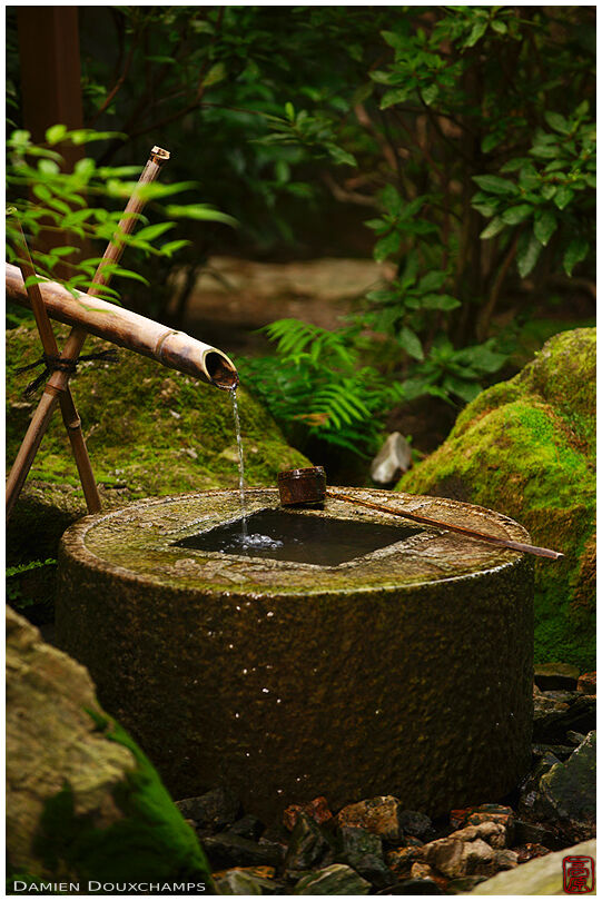 Tsukubai water basin in Ryoan-ji temple