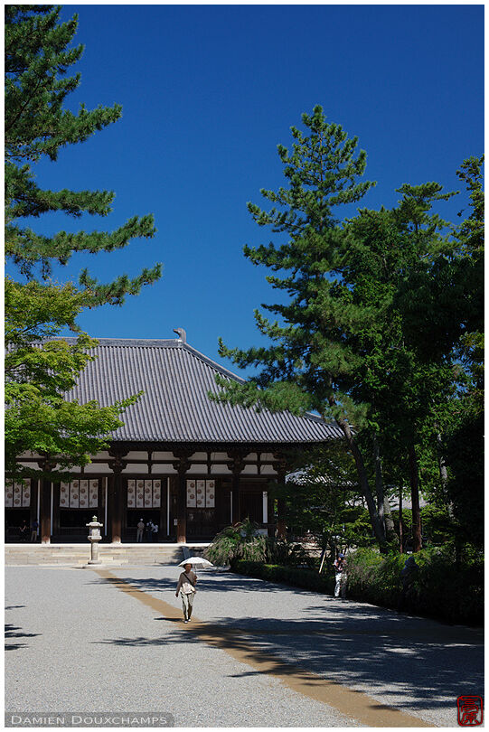 A hot day in Toshodai-ji temple