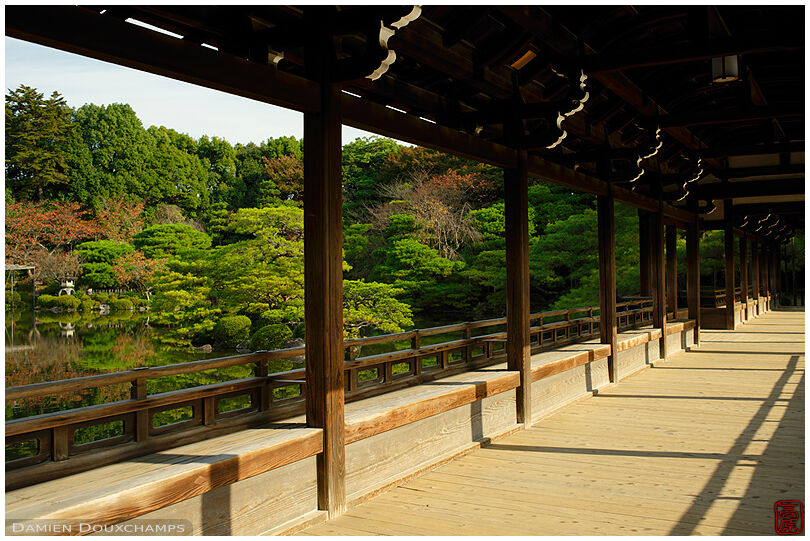 Bridge over the pond in Heian shrine