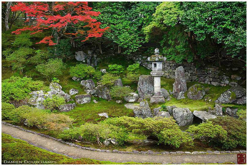 Reikan-ji temple zen rock and moss garden