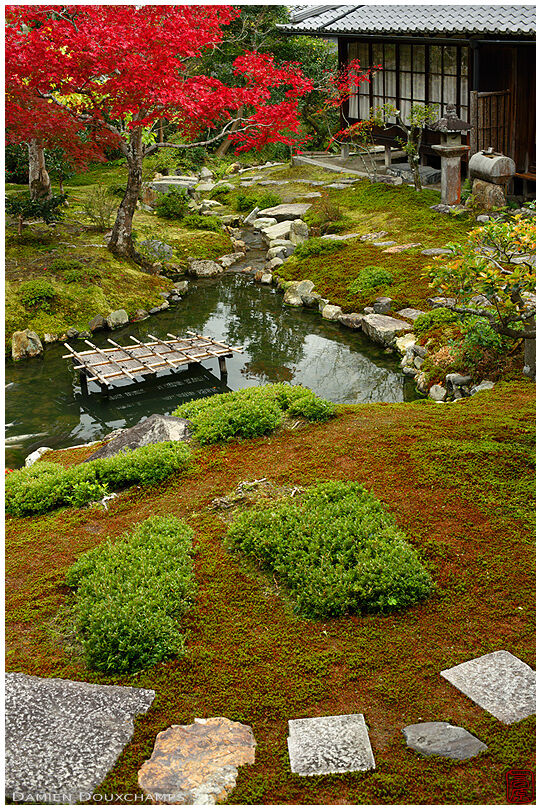 Kouun-ji temple zen garden in autumn