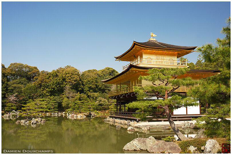 The golden pavilion of Kinkaku-ji temple, Kyoto, Japan