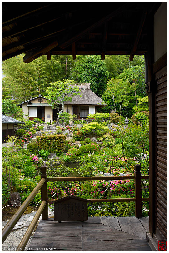 Toji-in temple's tea house and garden, Kyoto, Japan