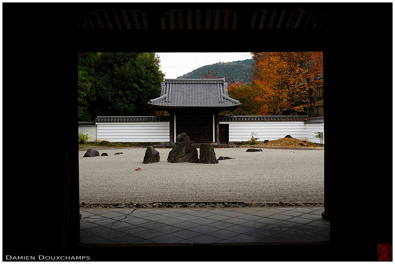 A rare sight Rinsen-ji temple rock garden, Kyoto, Japan