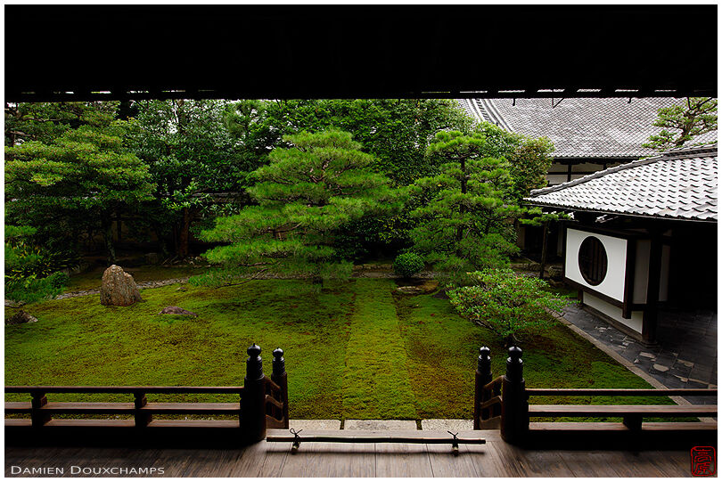 Moss garden in Ryosoku-in temple, Kyoto, Japan