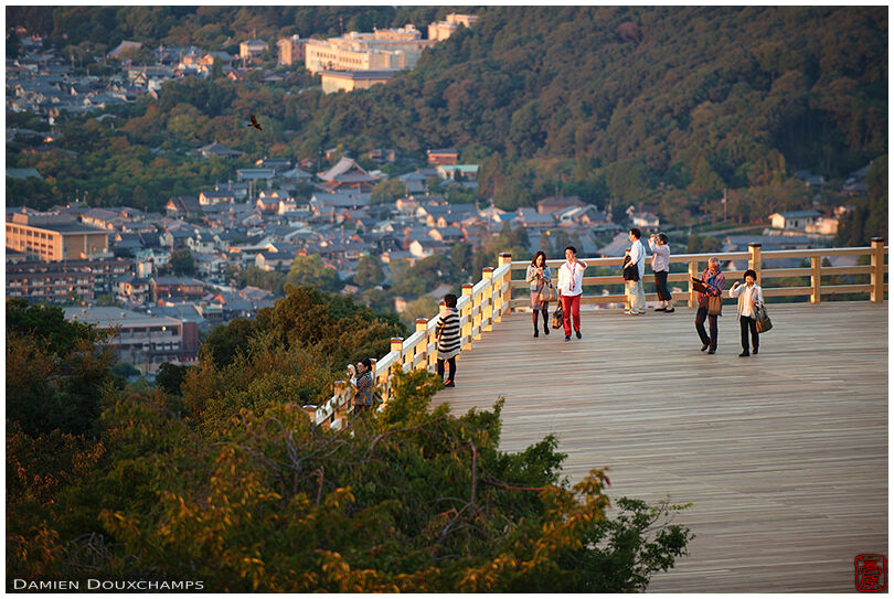The new Shogunzuka overlook terrace with view on Kyoto city, Japan