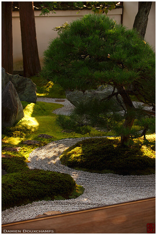 Rock and moss garden in the house of Shigemori Mirei, a famous garden designer (Kyoto, Japan)