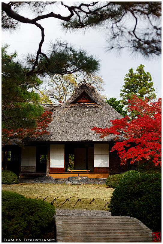 Kachu-an tea house in autumn, Kyoto, Japan