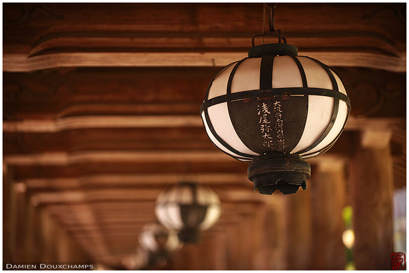 Lantern in Hase-dera temple, Nara prefecture, Japan
