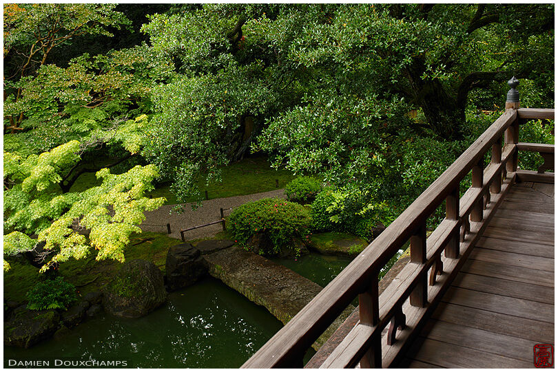 View from the balcony of the Shusui-tei tea house, Kyoto, Japan
