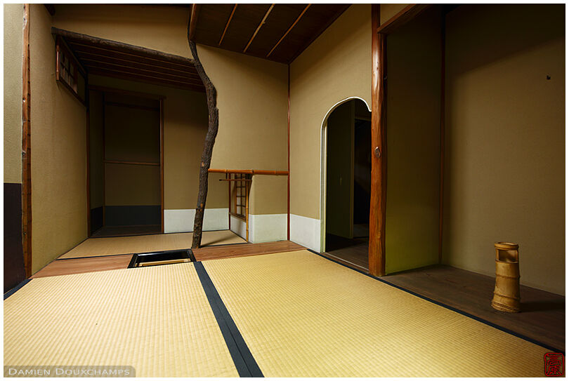 Classic sukiya architecture of a tea room in Dainei-ken temple, Kyoto, Japan
