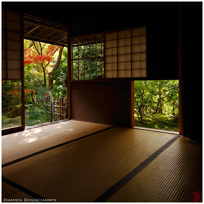 The tea room of Ruriko-in temple, Kyoto, Japan
