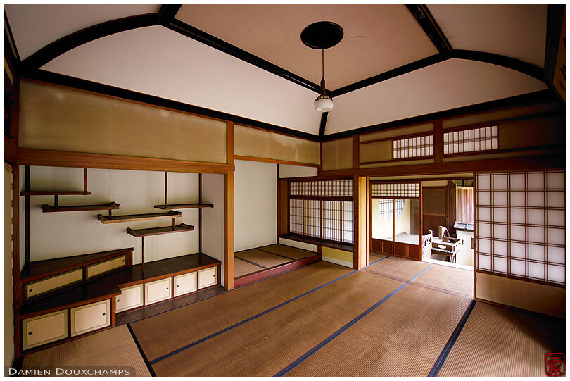 Typical yet elaborate sukiya architecture example in Shodensanso, Kyoto, Japan