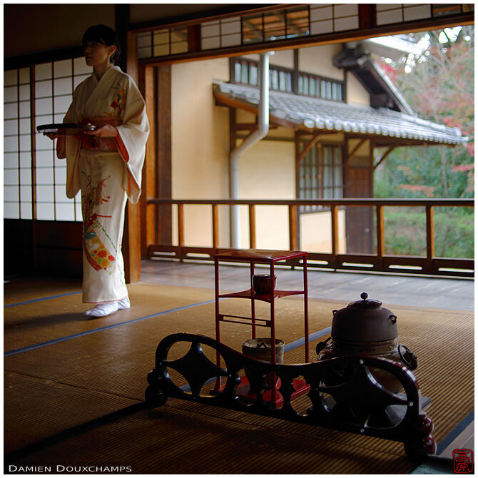 Before the tea ceremony, Shodensanso, Kyoto, Japan