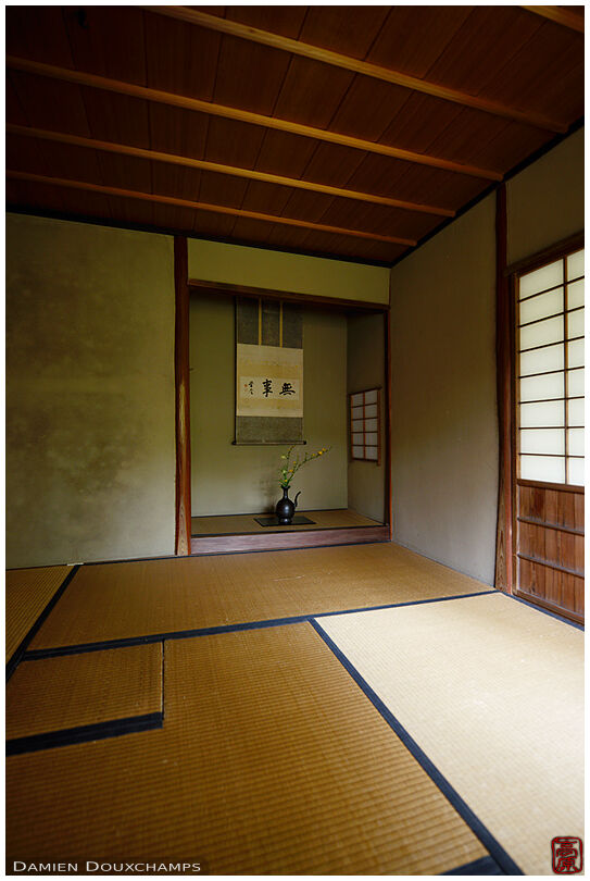 Tea room in Honen-in temple, Kyoto, Japan
