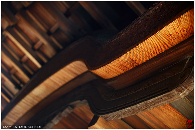 Roof structure detail, Gyokurin-in, Kyoto, Japan