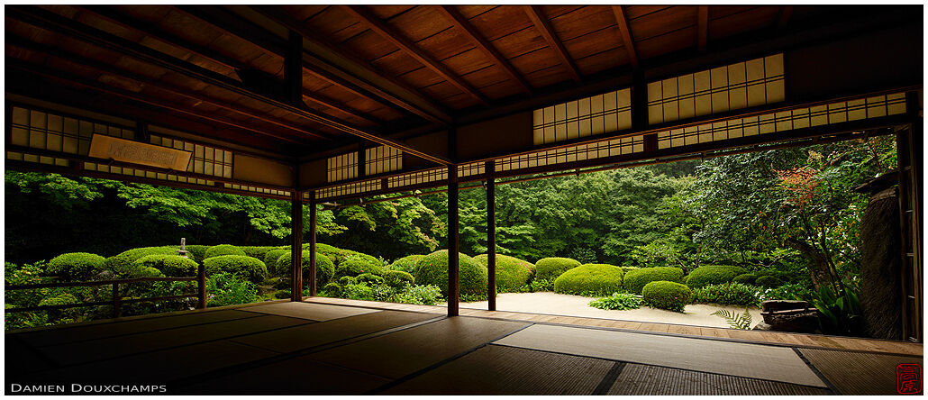 Summer time in the main hall of Shisendo temple, Kyoto, Japan