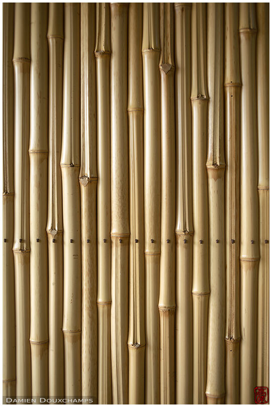 Bamboo wall in Shisen-dō temple, Kyoto, Japan