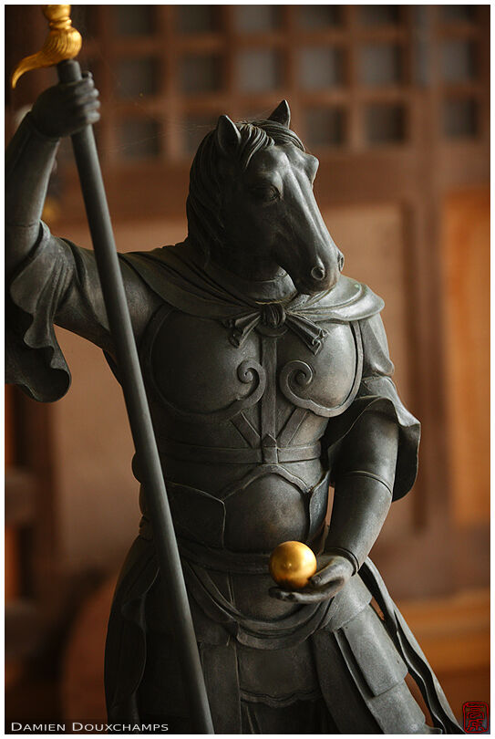 Horse-headed warrior statue in SHippo-ji temple, Kyoto, Japan