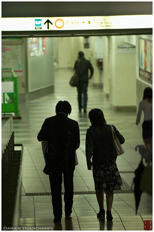 Couple in Shibuya station