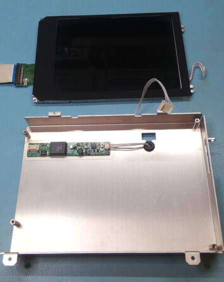 The LCD module separated from its assembly