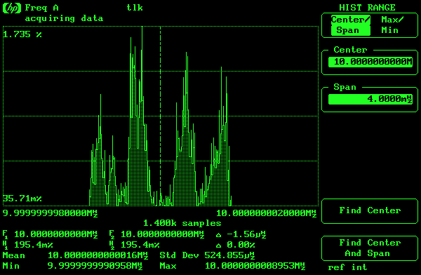 Hewlett-Packard 53131a counter ref output on a modulation domain analyzer
