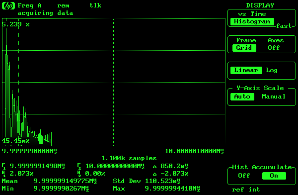 Somewhat stable clock before GPS lock.