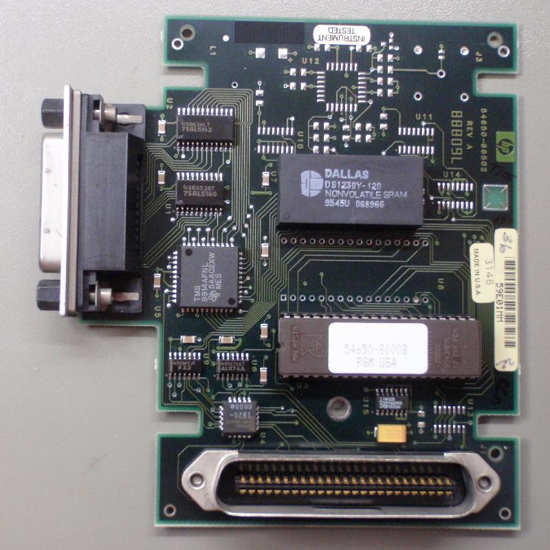 Inside the HP-54650a, top side