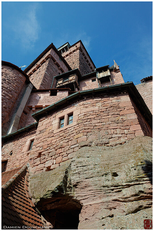 Intricate towers of the Haut Koenigsbourg castle