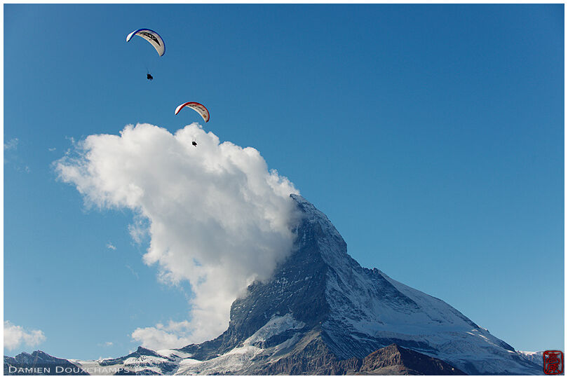 Paragliding near the Matterhorn