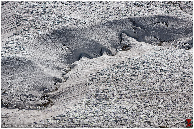 Stream meanders on Gorner Glacier