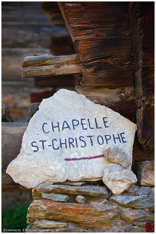 Sign for the St Christoph chapel