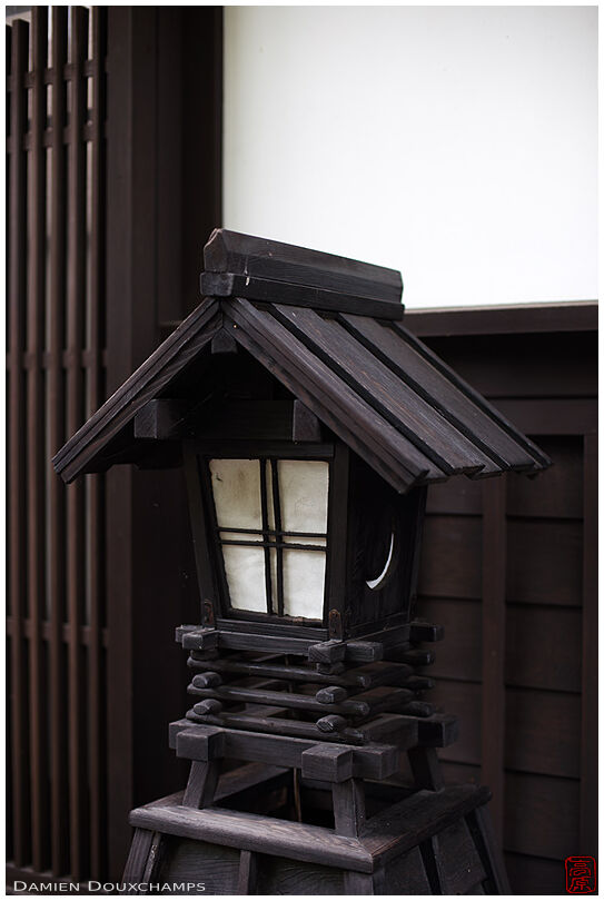 Lantern in front of a ryokan