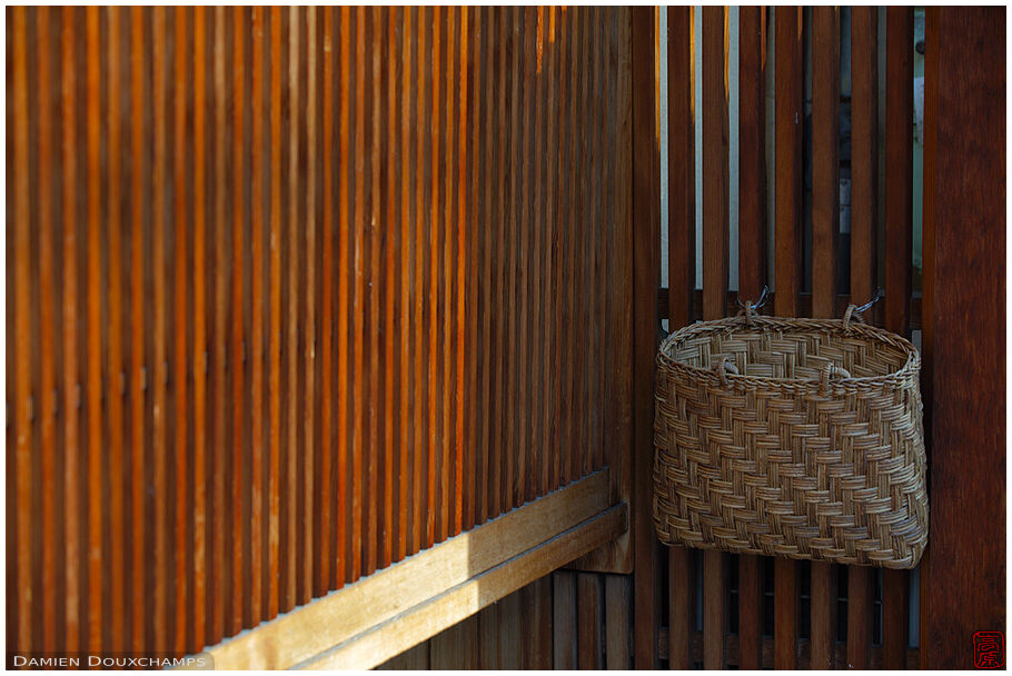 Mailbox on the facade of a traditional Japanese house