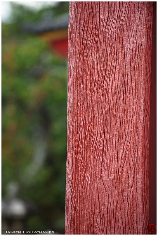 Detail of the wood patterns on a pillar of a temple (Kiyomizudera 清水寺)