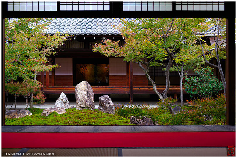 Window on a small zen garden