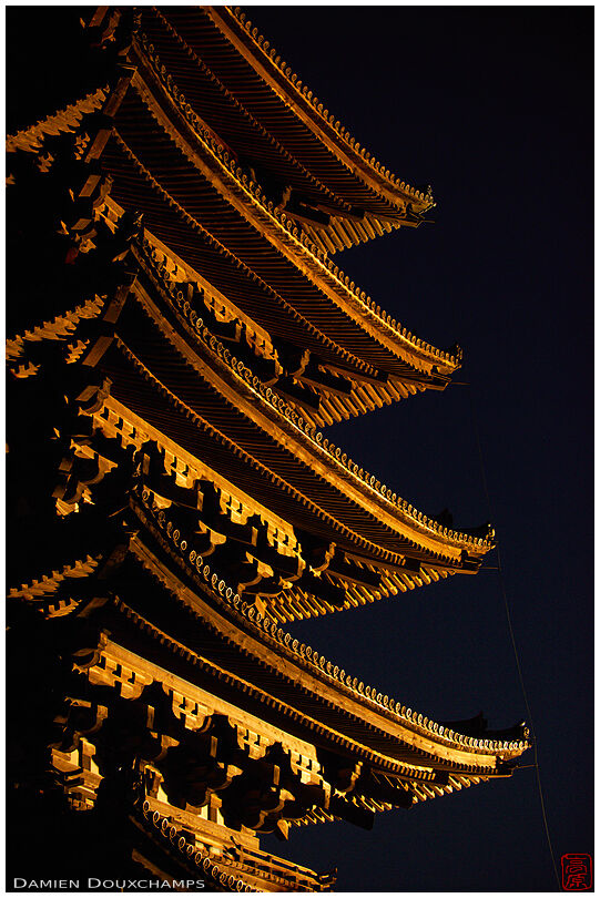 Kofukuji's pagoda at night 2/2