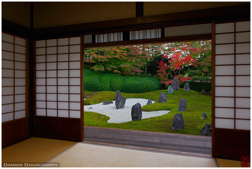Window on a zen garden